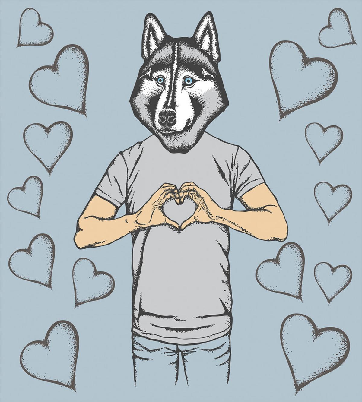 Dog Hearts Romantic — Pattern