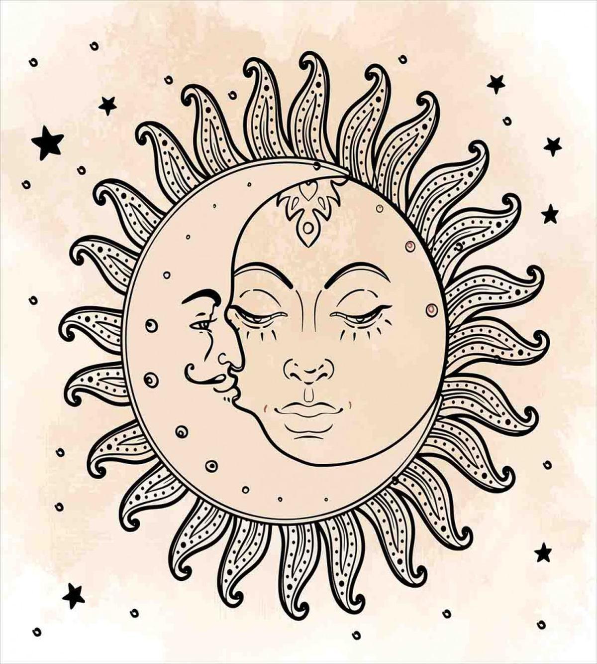 Sun and Moon Mystical — Pattern