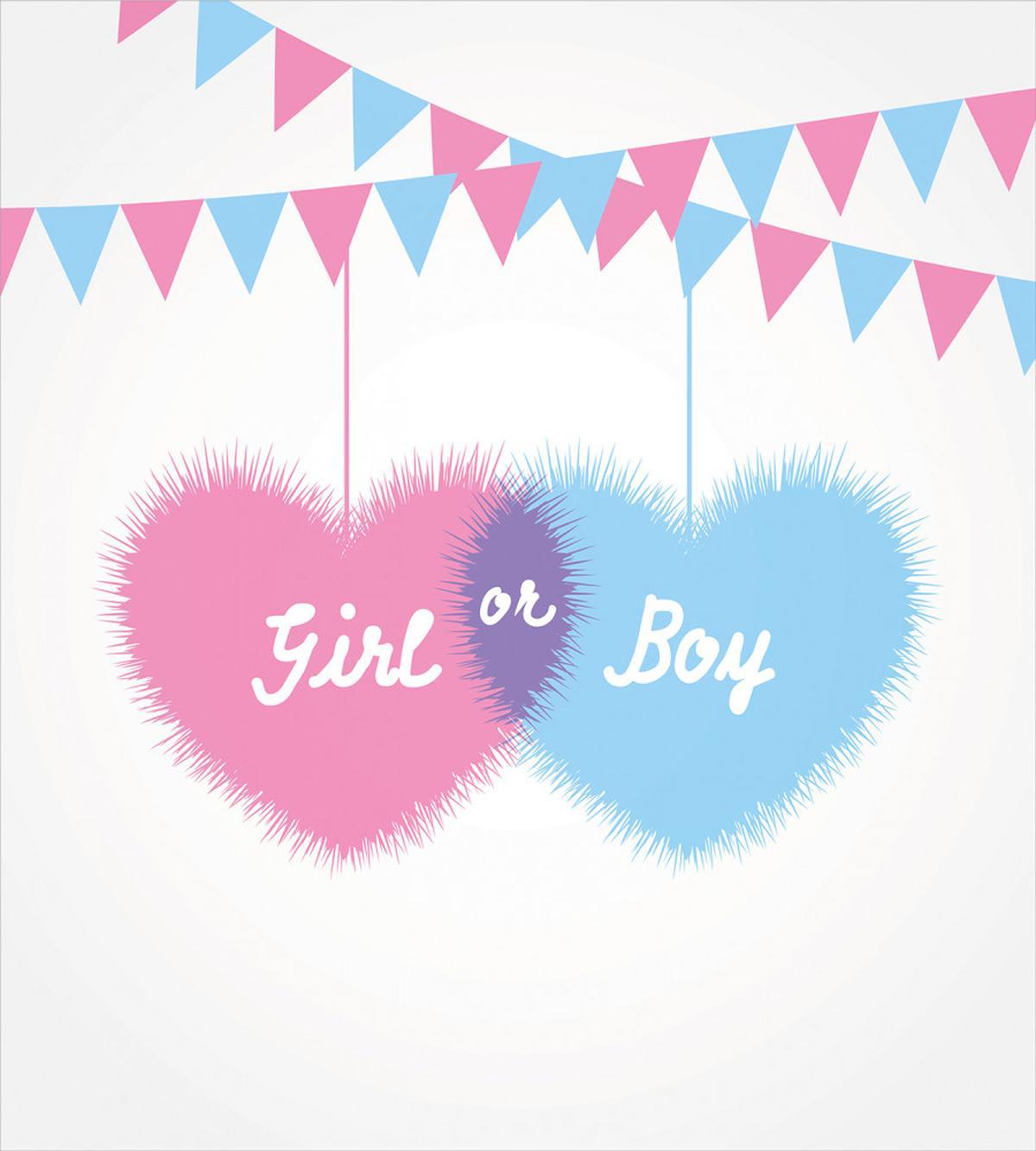 Girl Boy Hearts Flags — Pattern