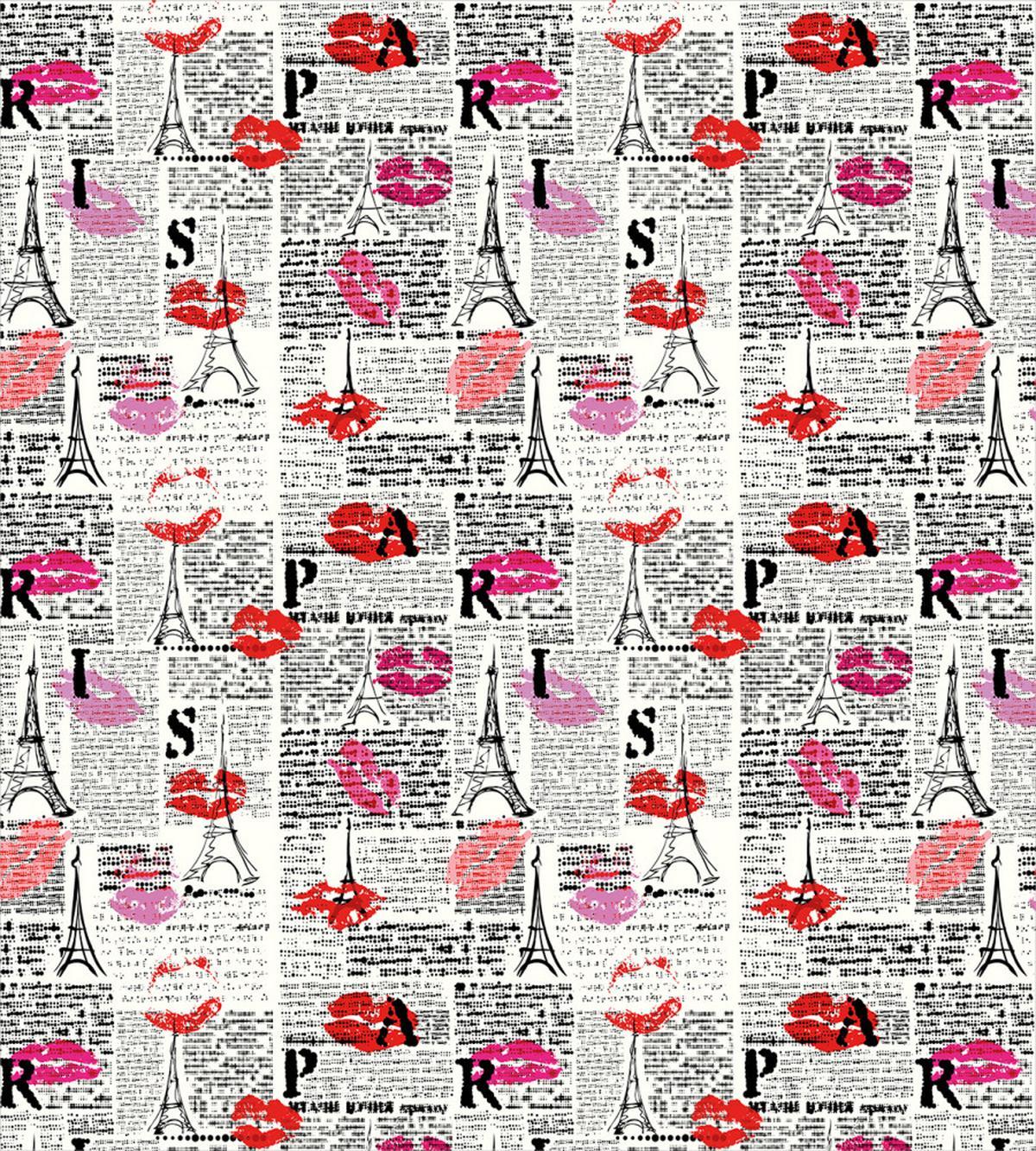 Newspaper Lipstick Kiss — Pattern