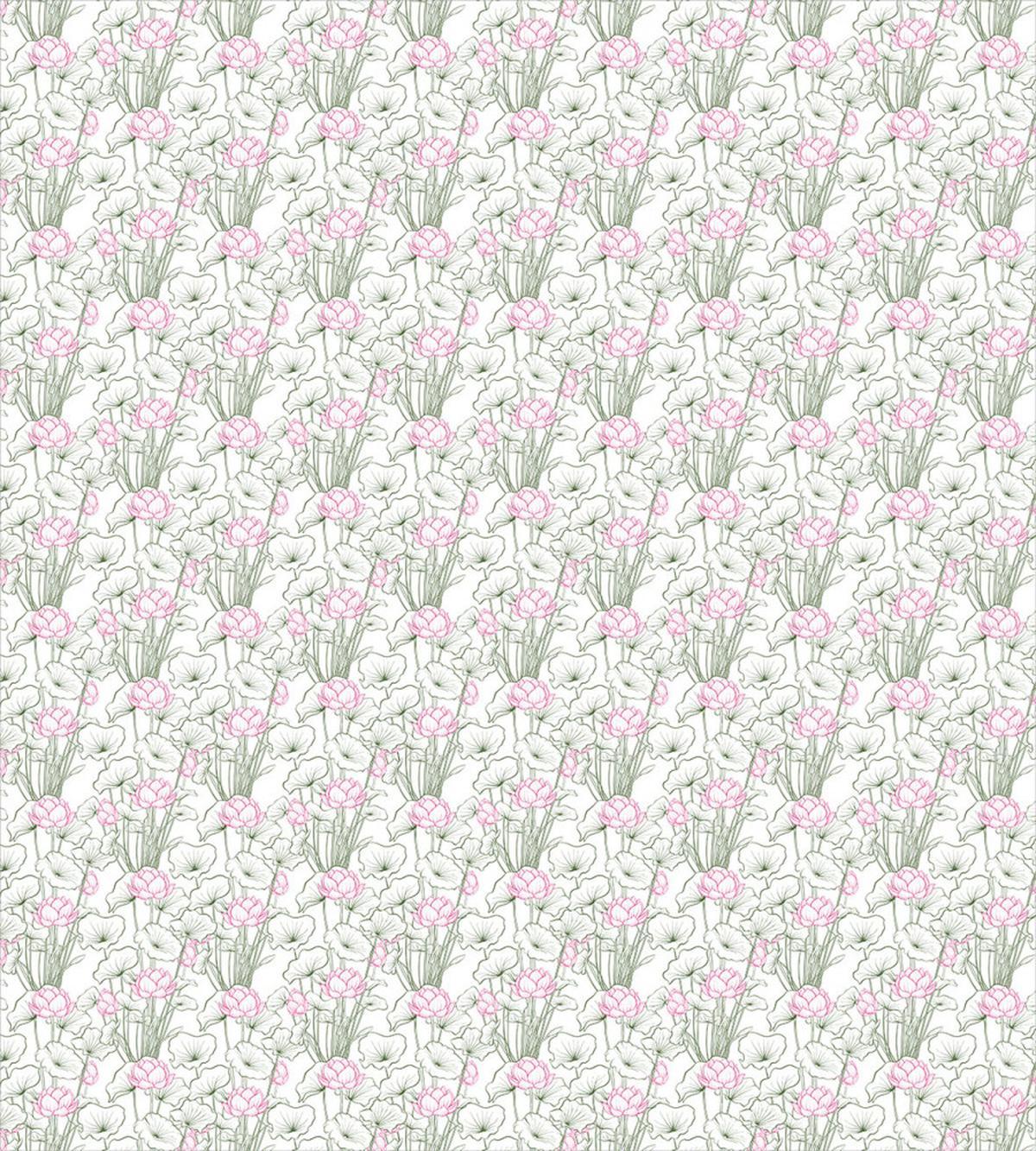 Outline Lotus Flowers — Pattern