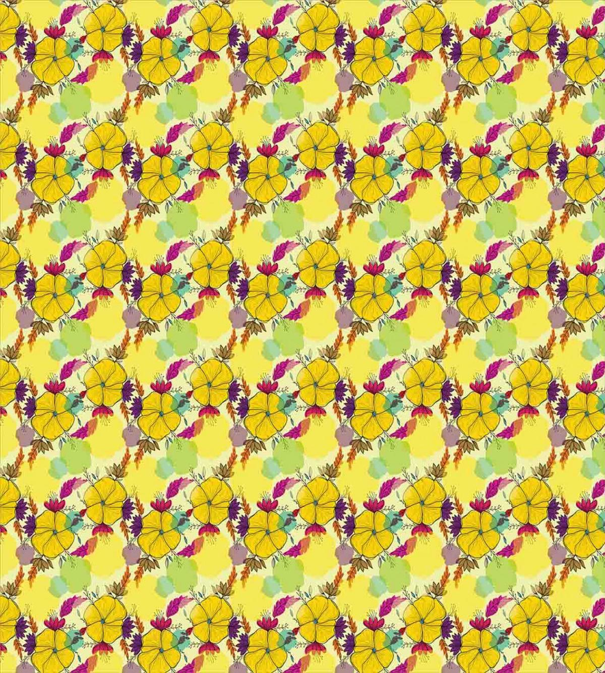 Vibrant Summer Blossoms Art — Pattern
