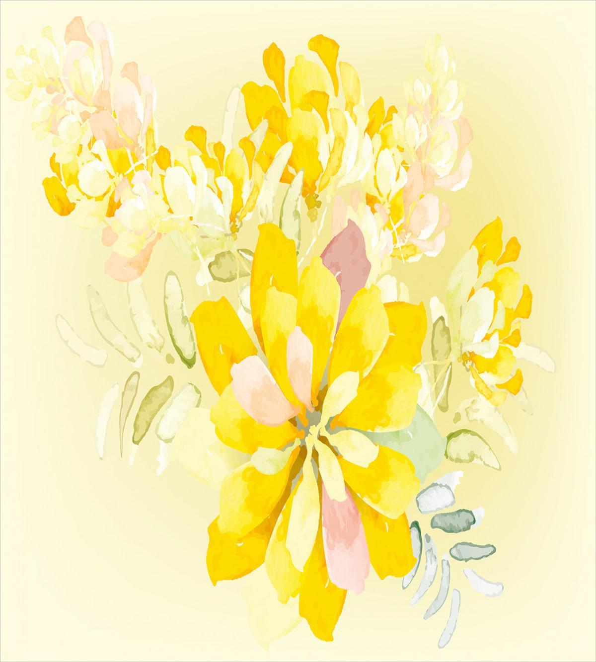 Romantic Yellow Flowers — Pattern