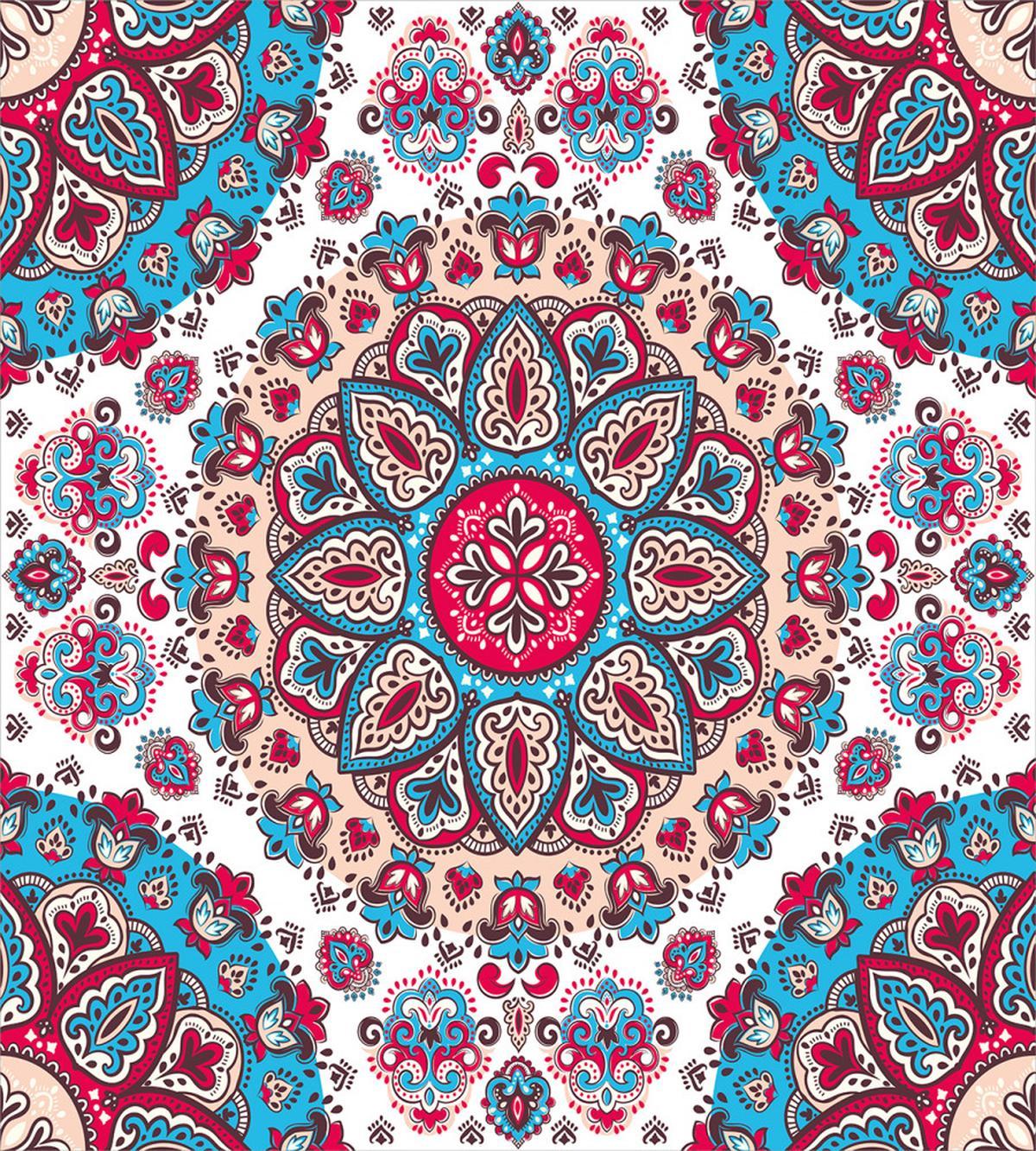 Oriental Style Floral Retro — Pattern