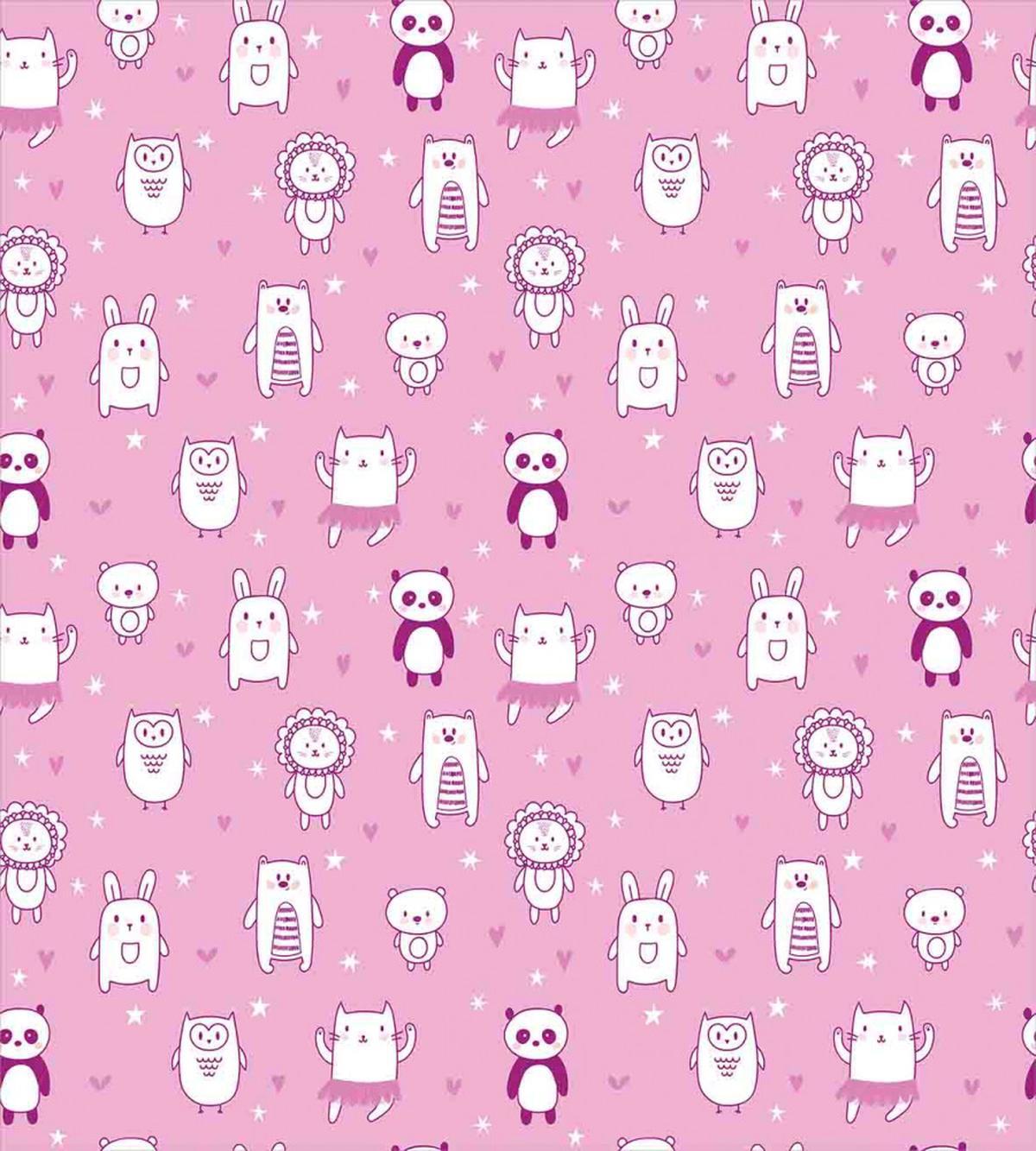 Funny Animals Pink — Pattern