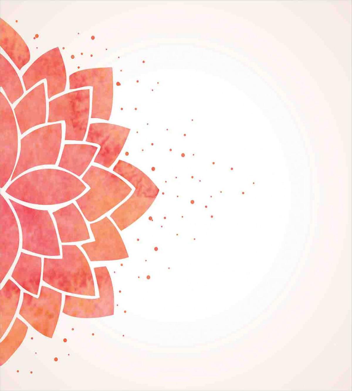 Aquarelle Half Flower — Pattern