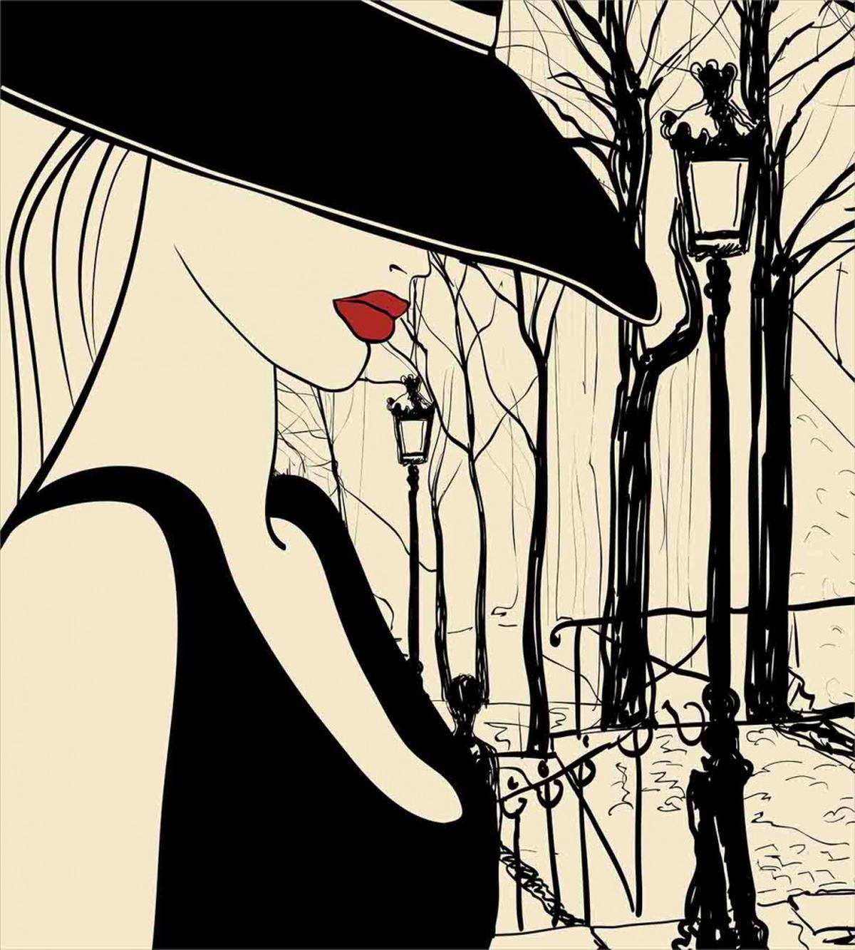 European Woman Montmartre — Pattern