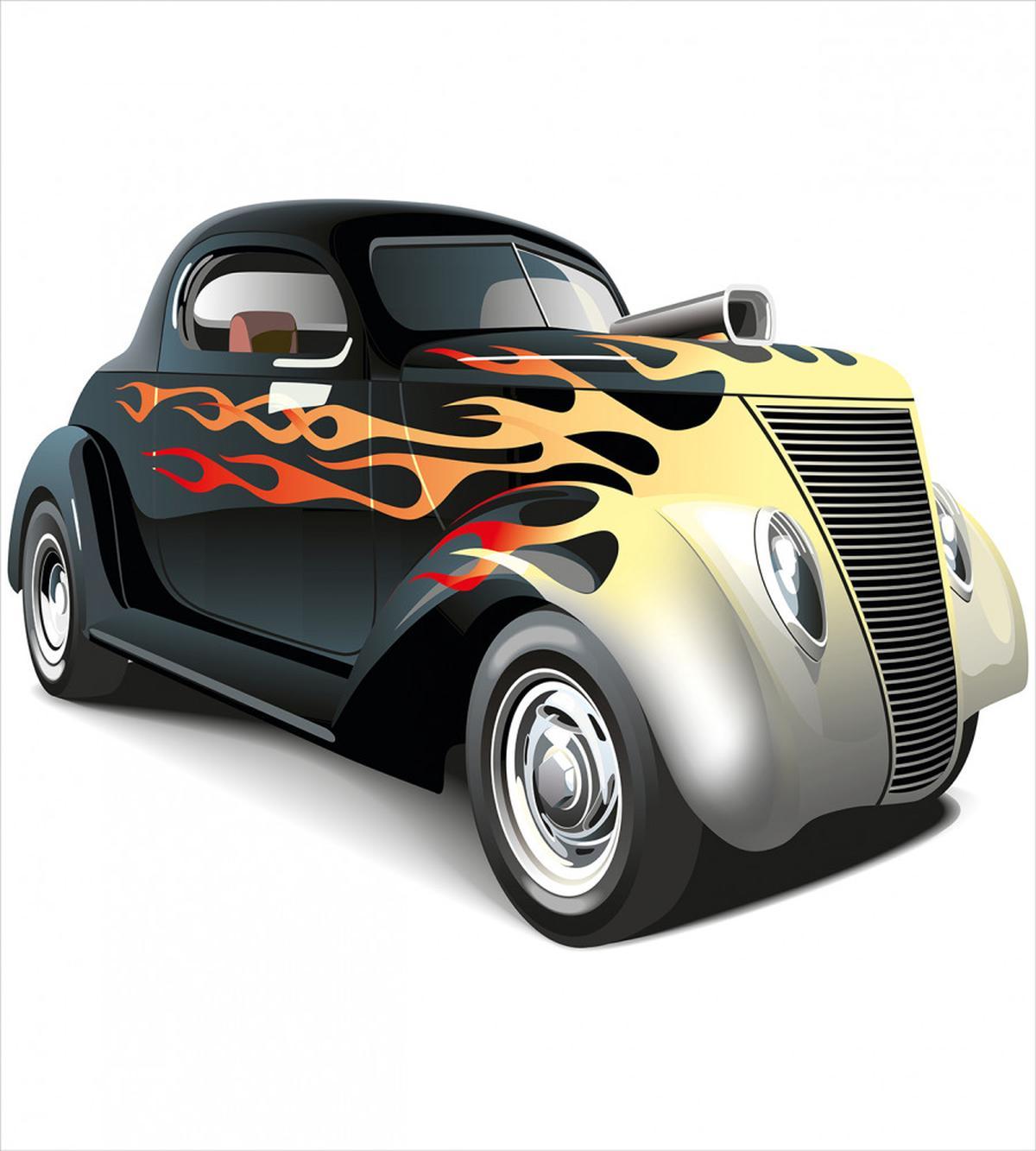 Retro 40s Drag Car — Pattern