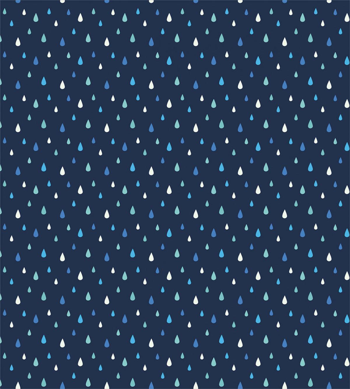 Indigo Rain Drops — Pattern