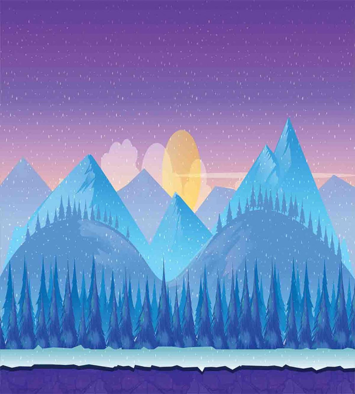 Cartoon Fir Woodland — Pattern