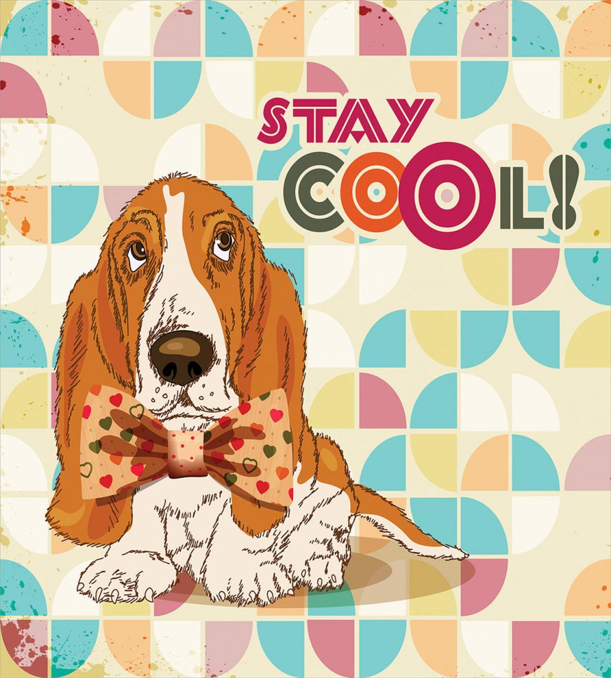 Basset Hound Dog with Bow — Pattern