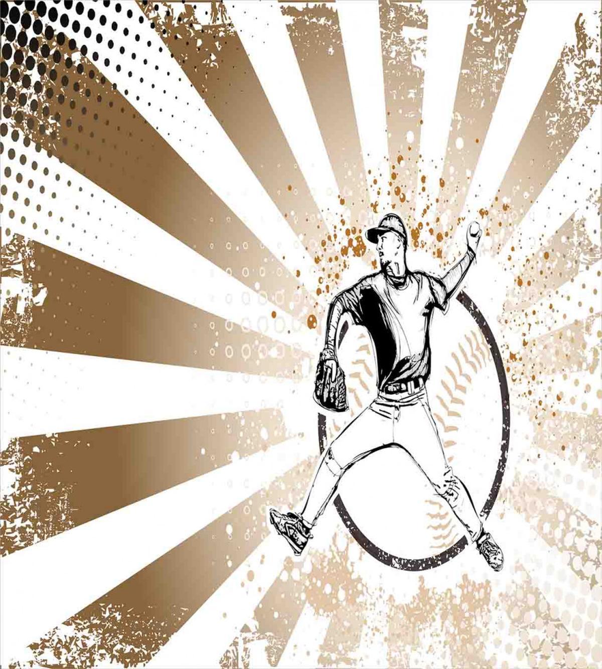 Retro Baseball Pop Art — Pattern