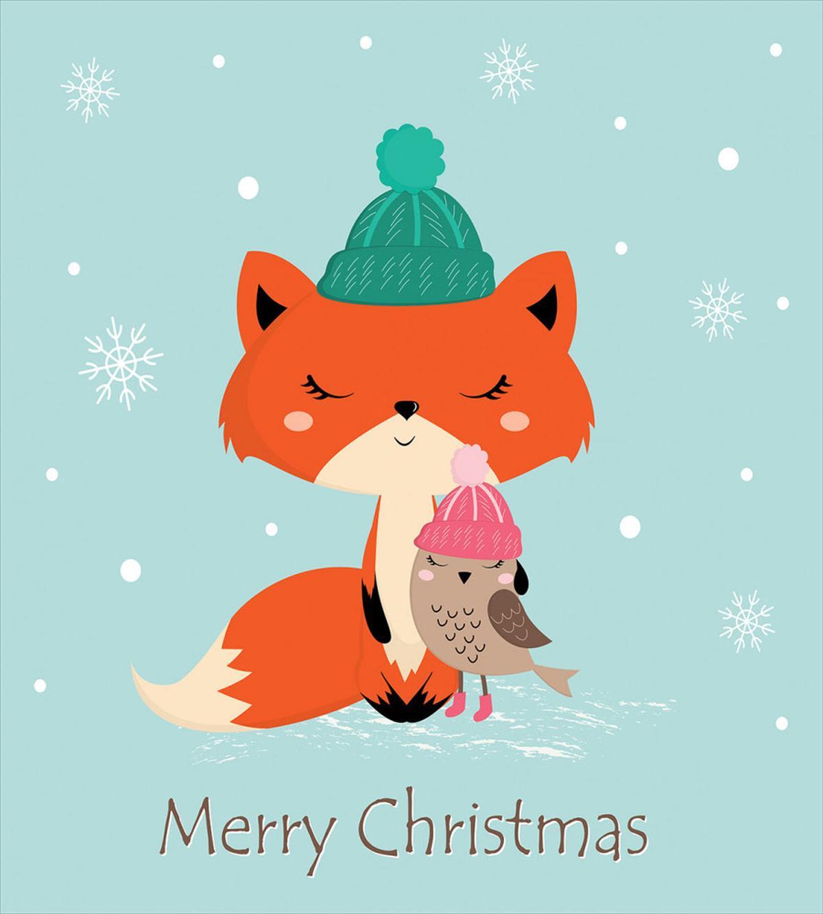 Merry Christmas Bird Animal — Pattern