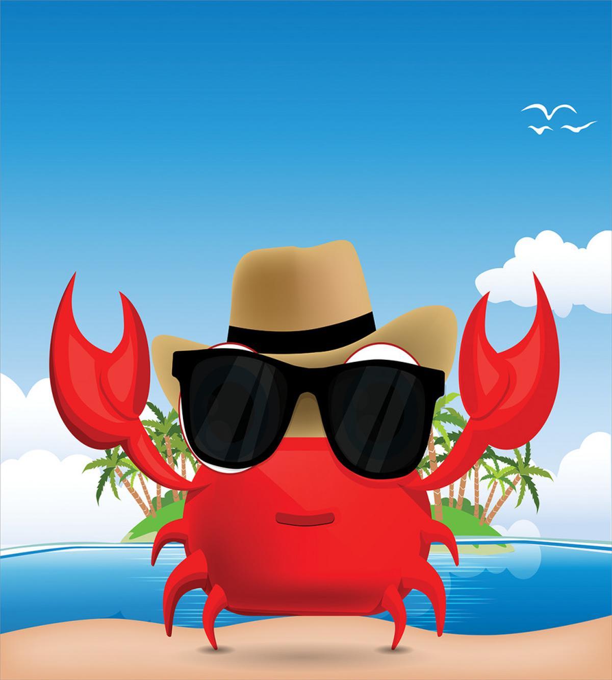 Crustacean Sunglasses Hat — Pattern