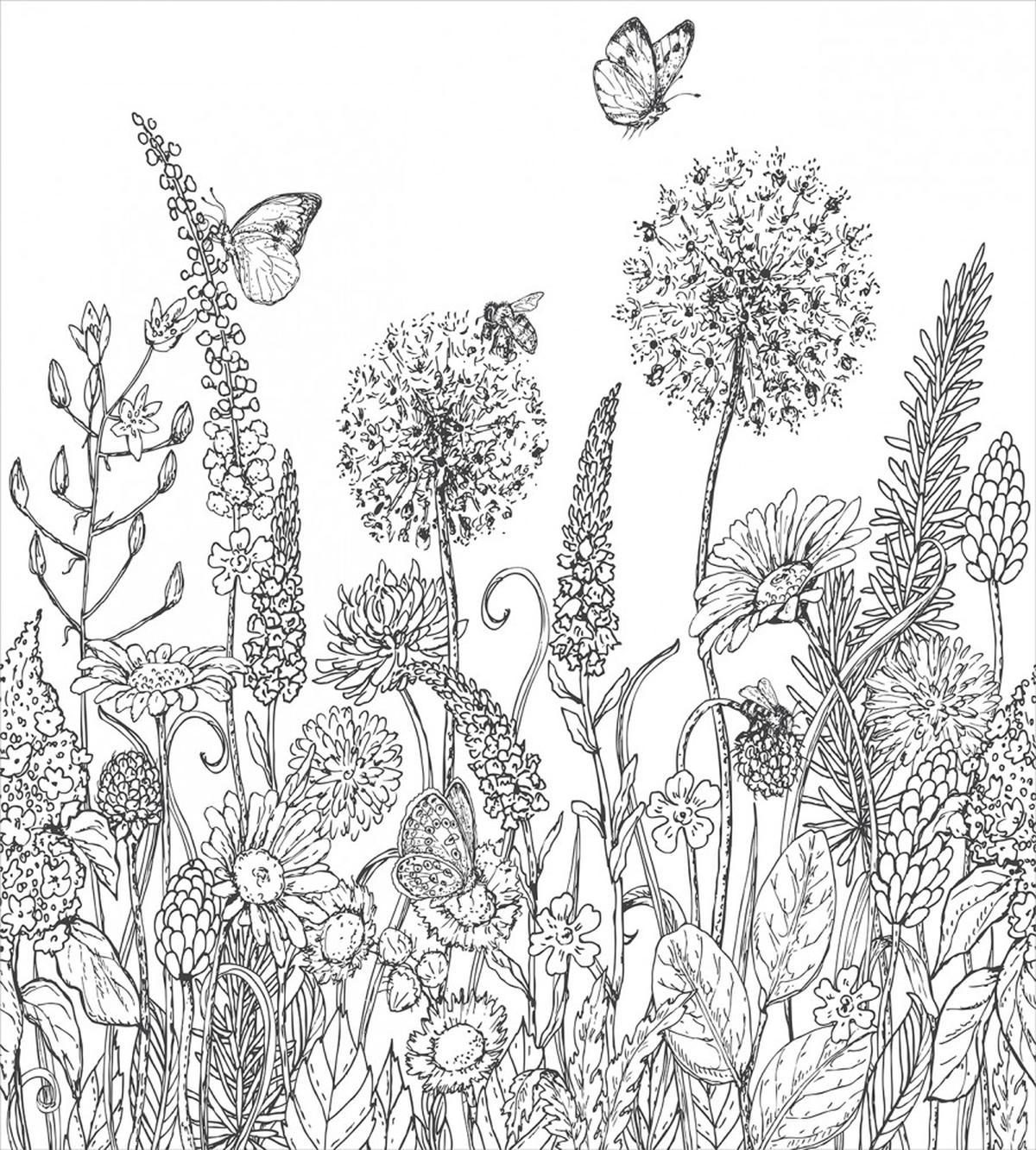 Flowers Garden Scenery — Pattern