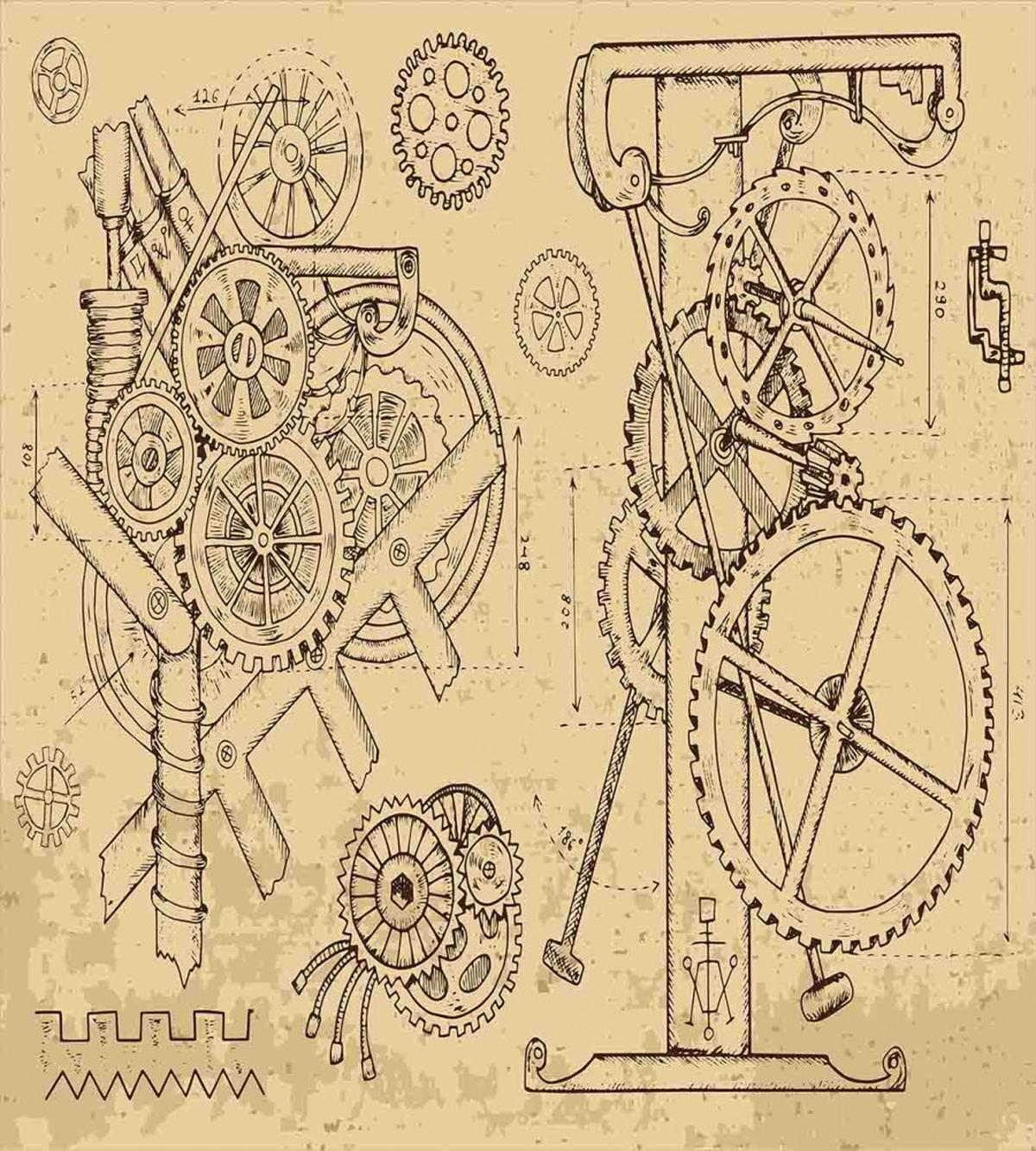Hand-Drawn Machines — Pattern