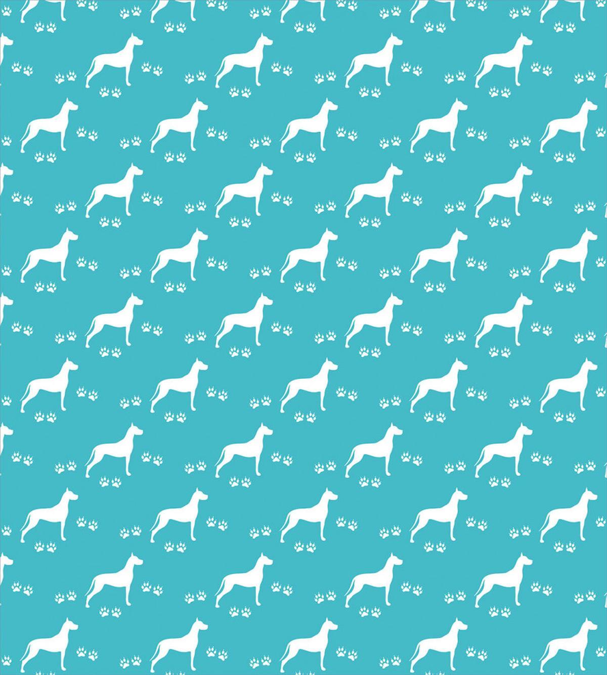 Dog and Paw Silhouettes — Pattern