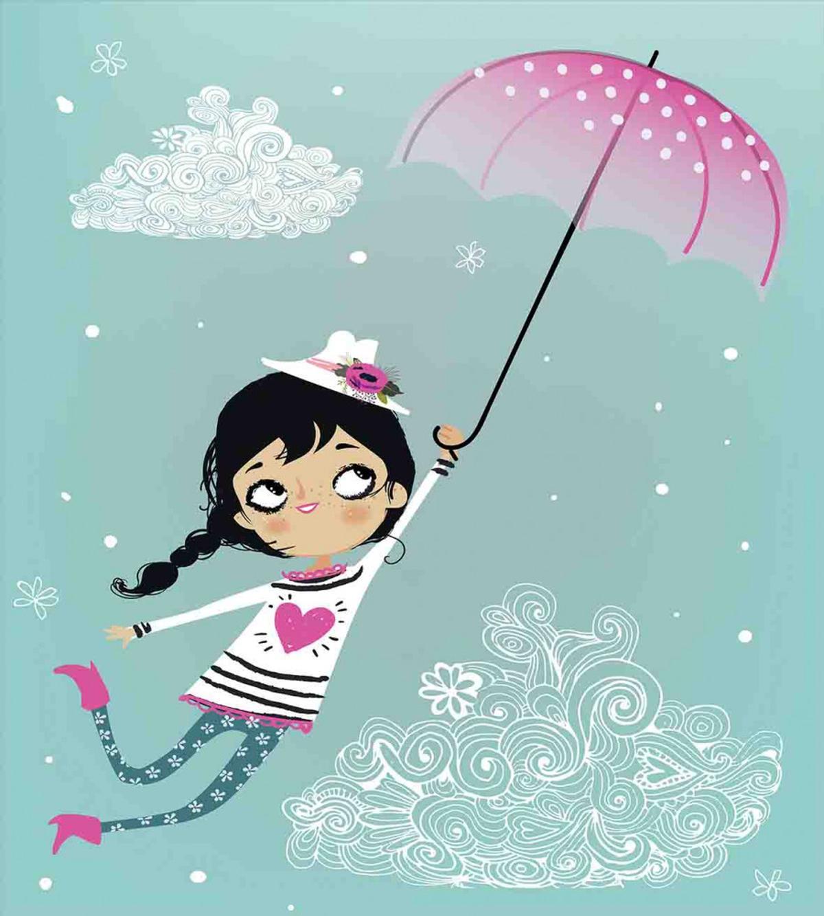 Girl with Pink Umbrella — Pattern