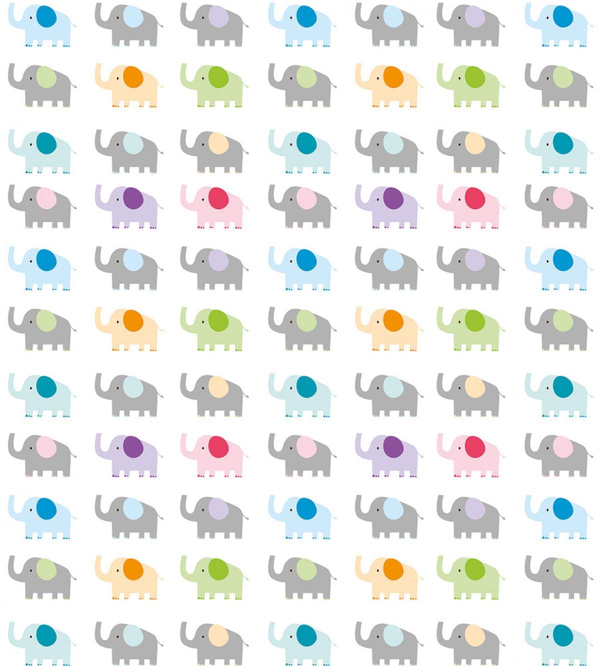 Colorful Fun Elephants — Pattern