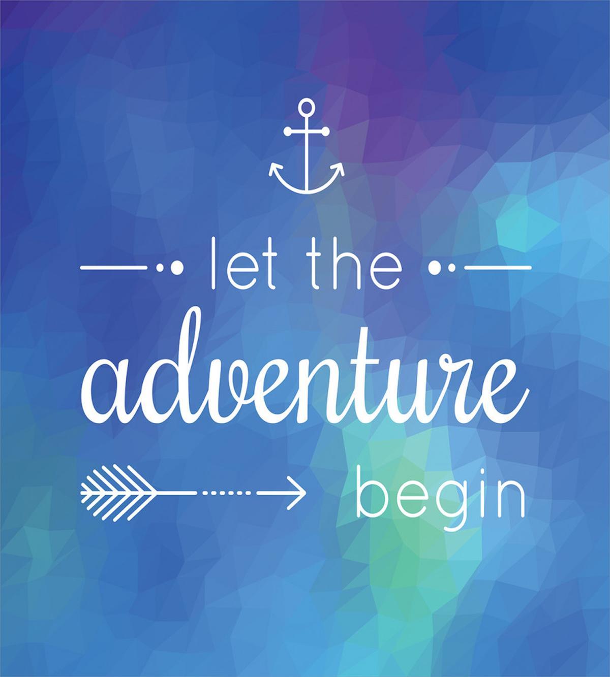 Marine Phrase on Blue — Pattern