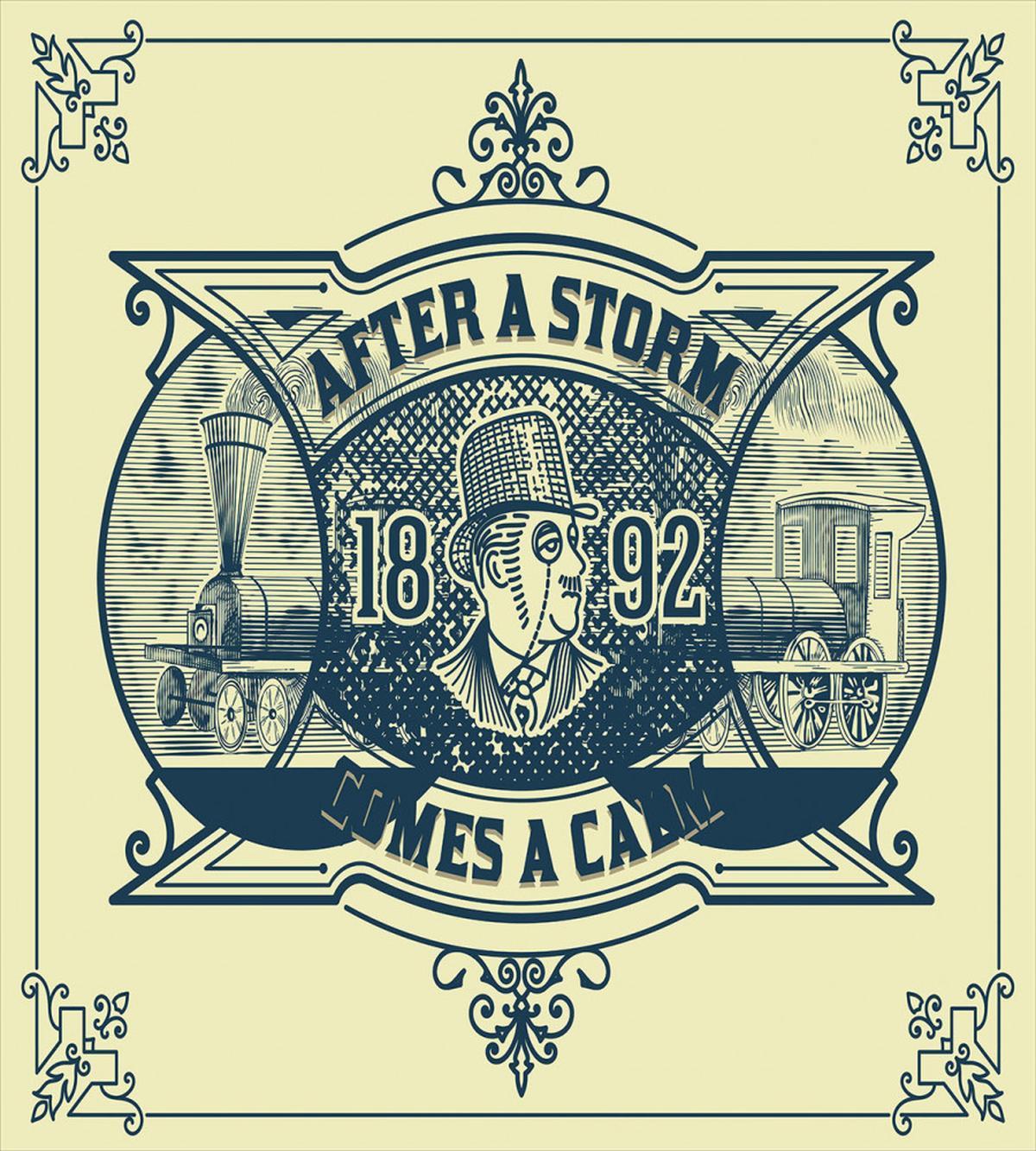 Calm Industry Scene — Pattern