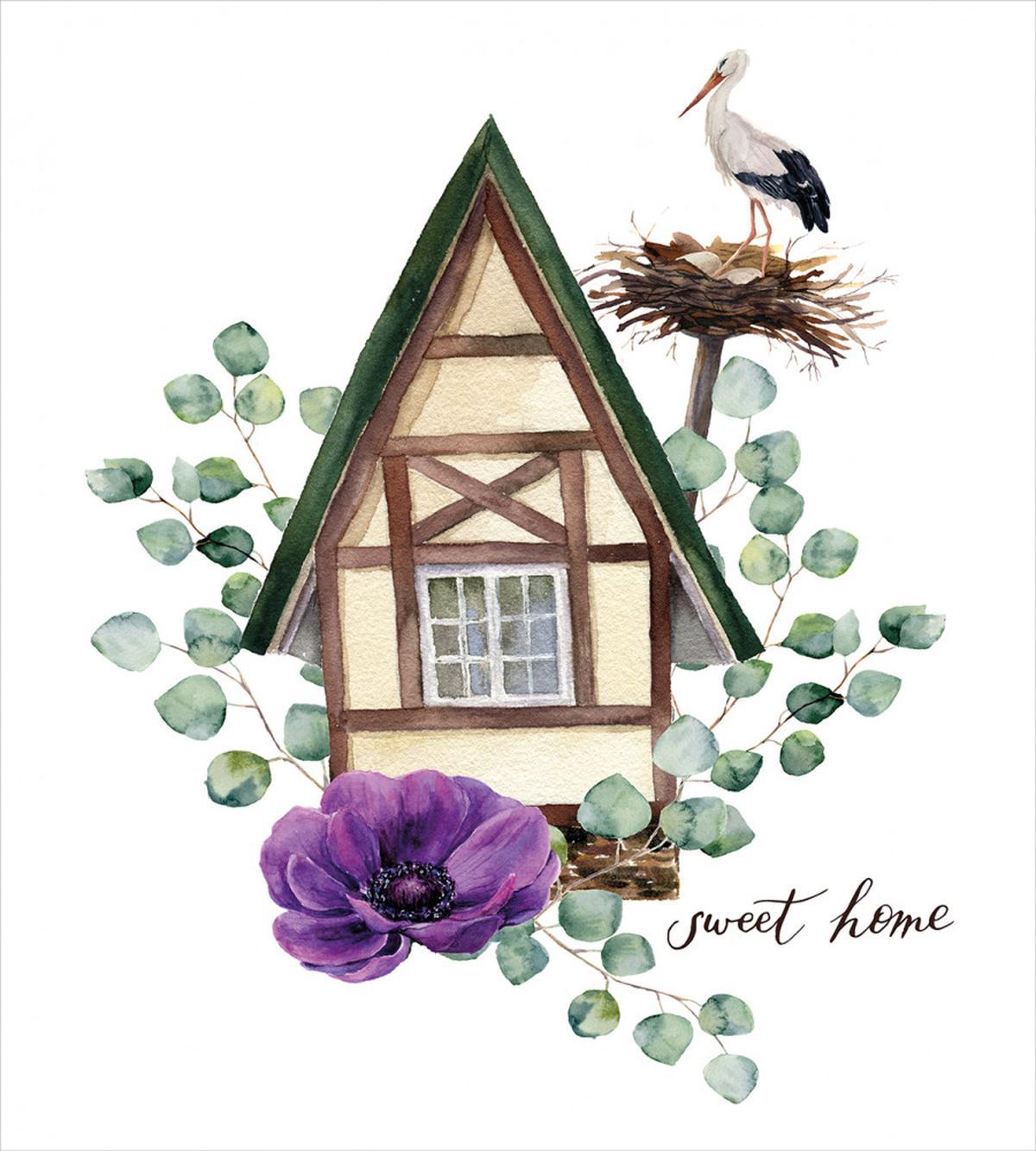 Watercolor Home — Pattern