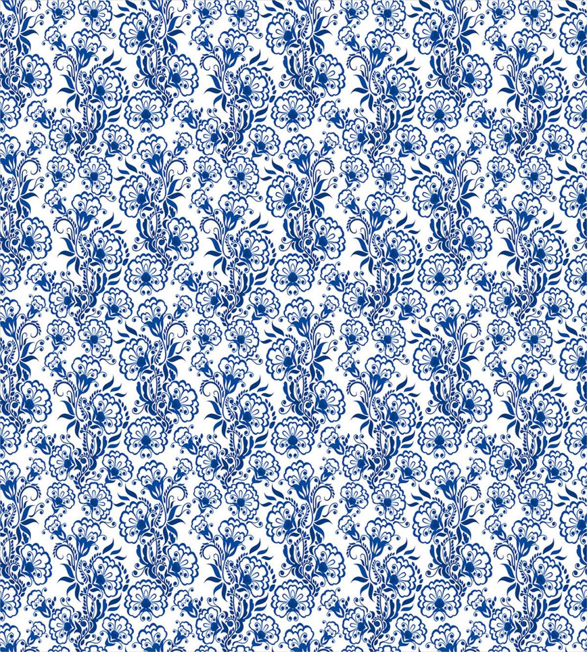 Russian Gzhel Style Flora — Pattern