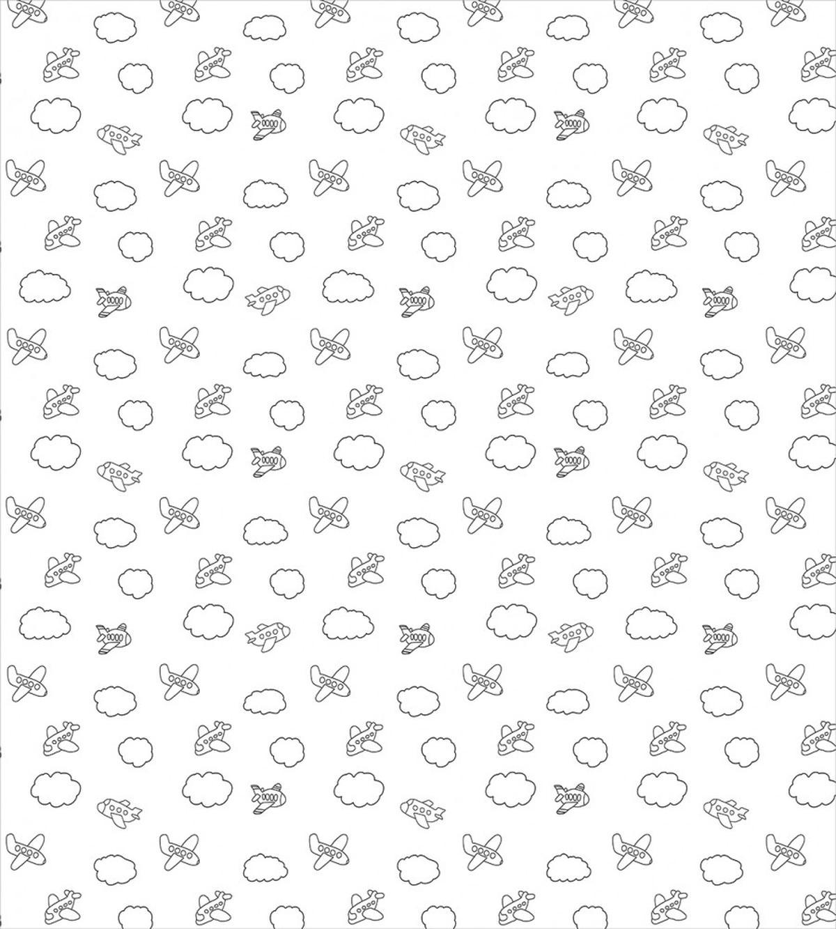 Childish Puffy Clouds — Pattern