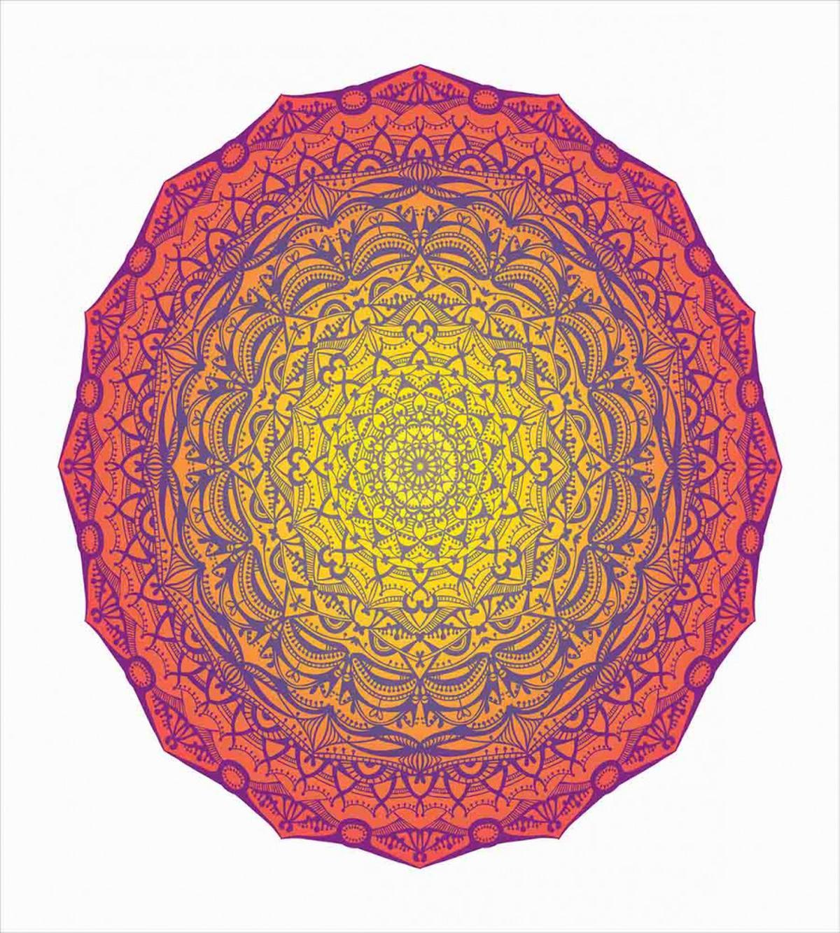 Vivid Abstract Medallion — Pattern
