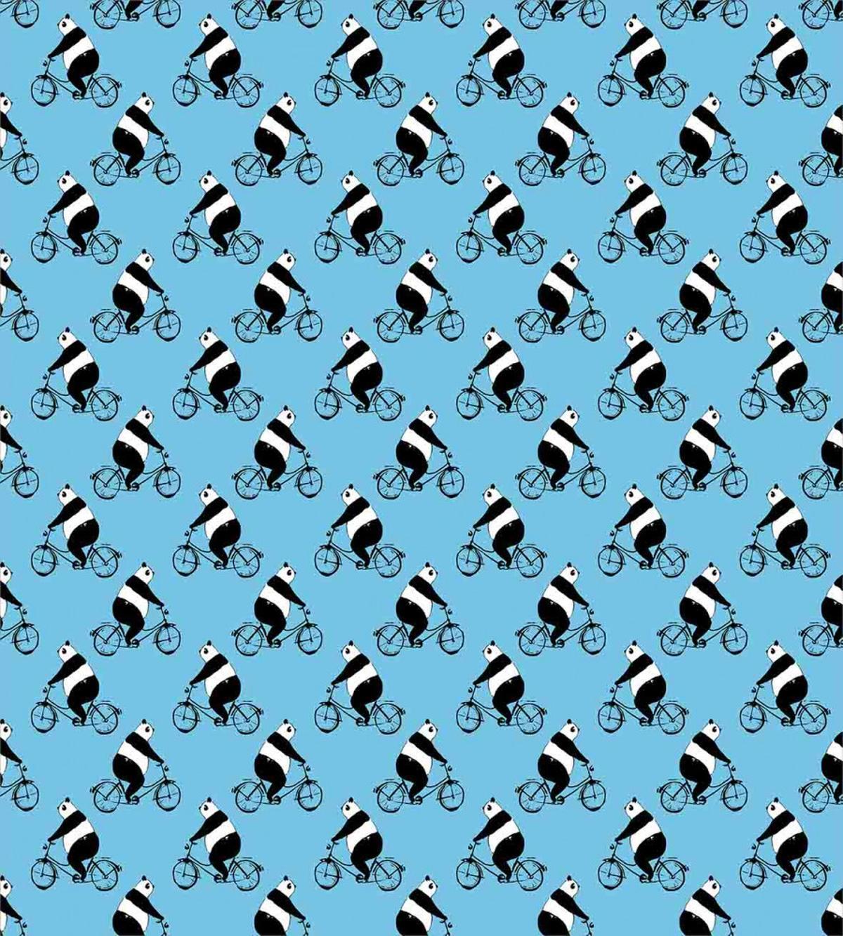 Panda on Bicycle — Pattern