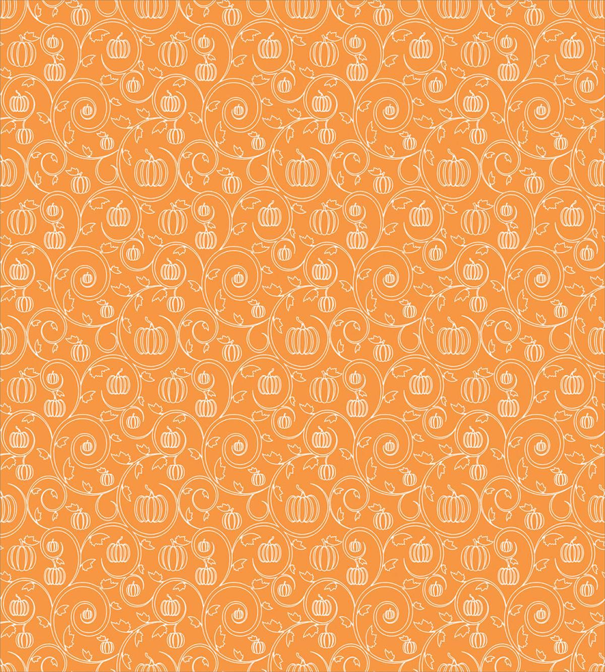 Pumpkin Leaves Swirls — Pattern