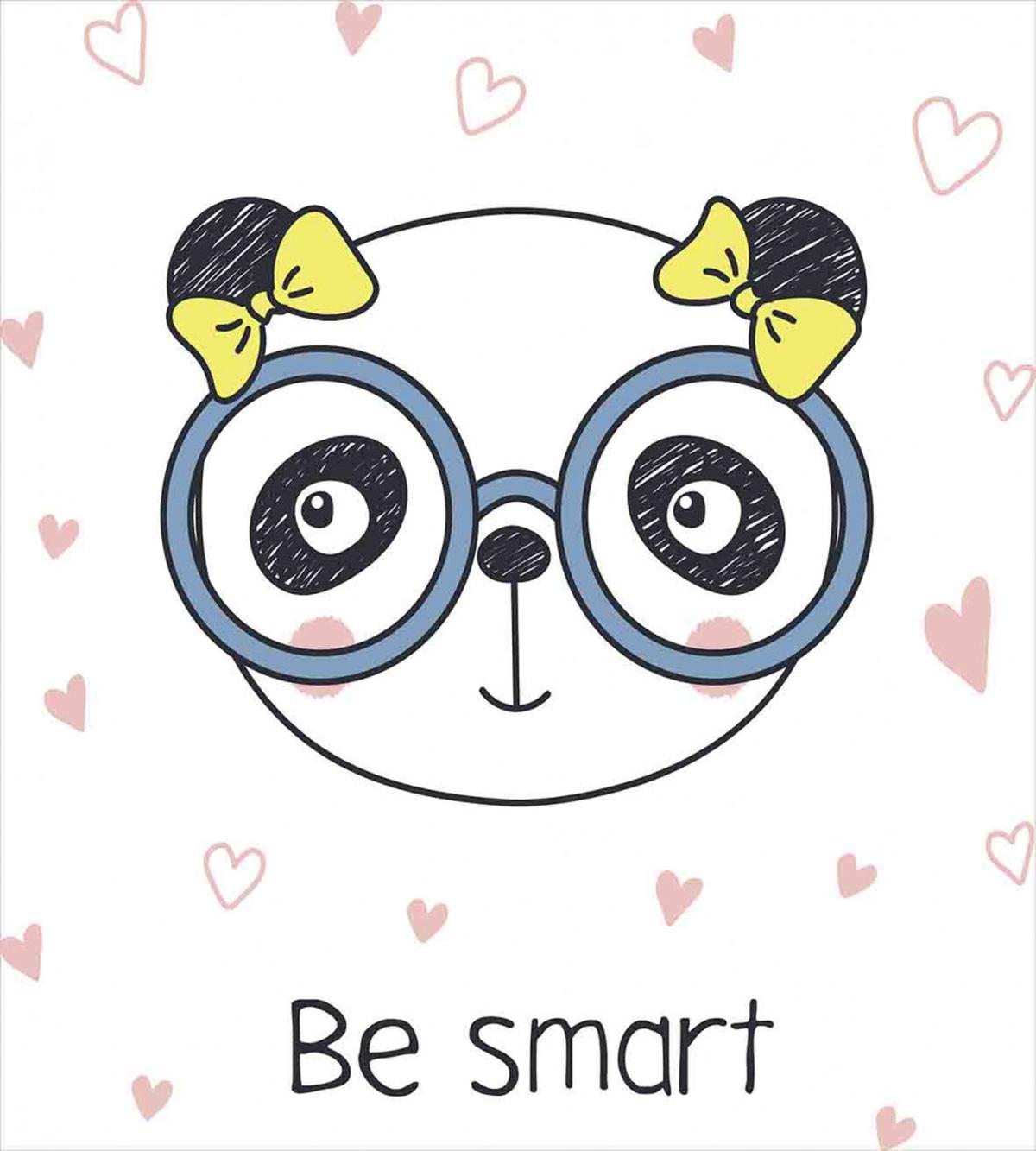 Doodle Panda Girl Glasses — Pattern