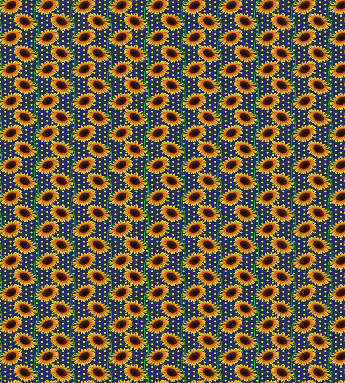 Sunflowers Polka Dots — Pattern