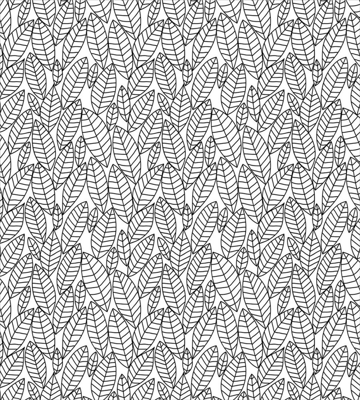 Simple Monochrome Leaves — Pattern