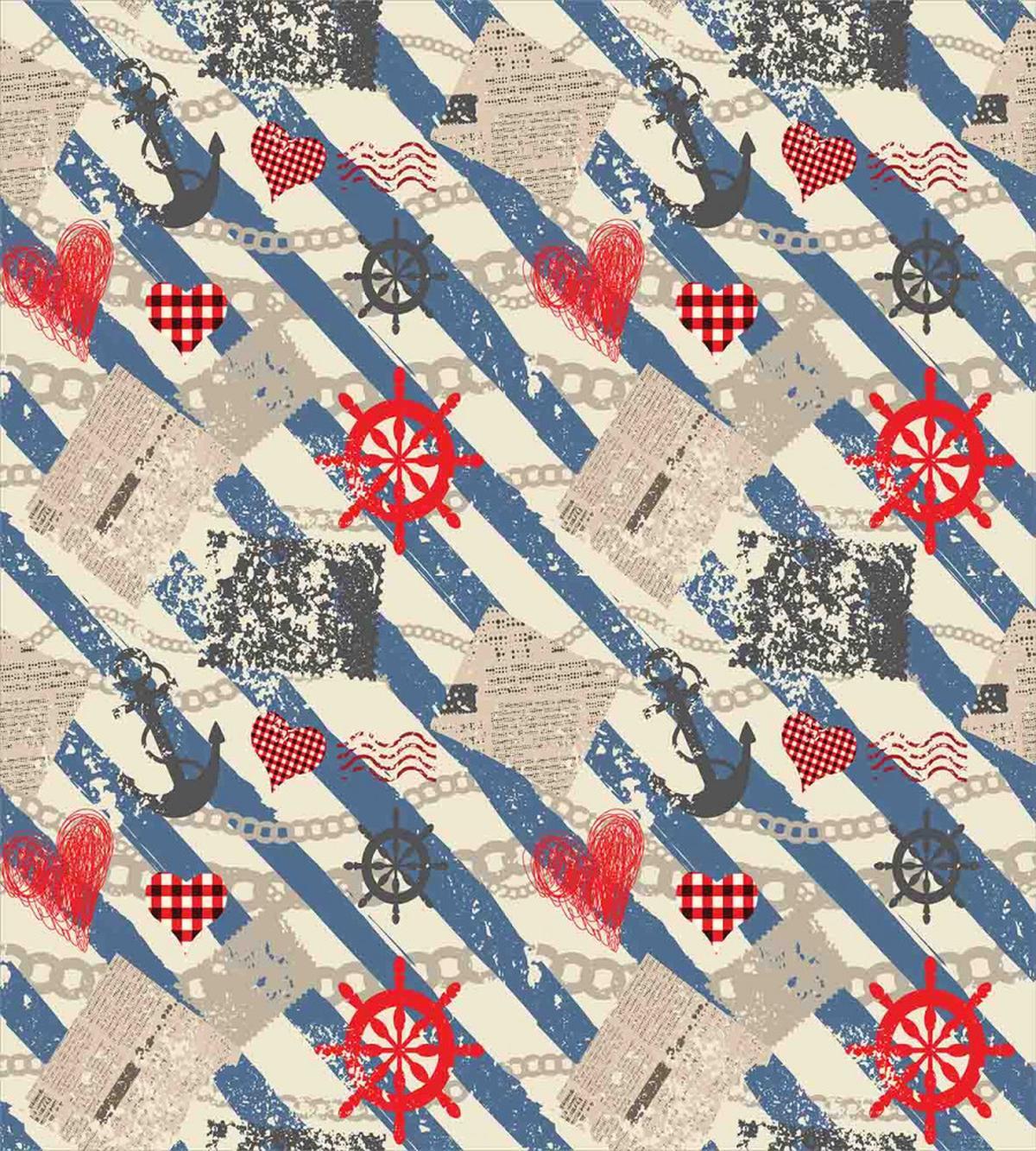 Grunge Wheel Heart — Pattern