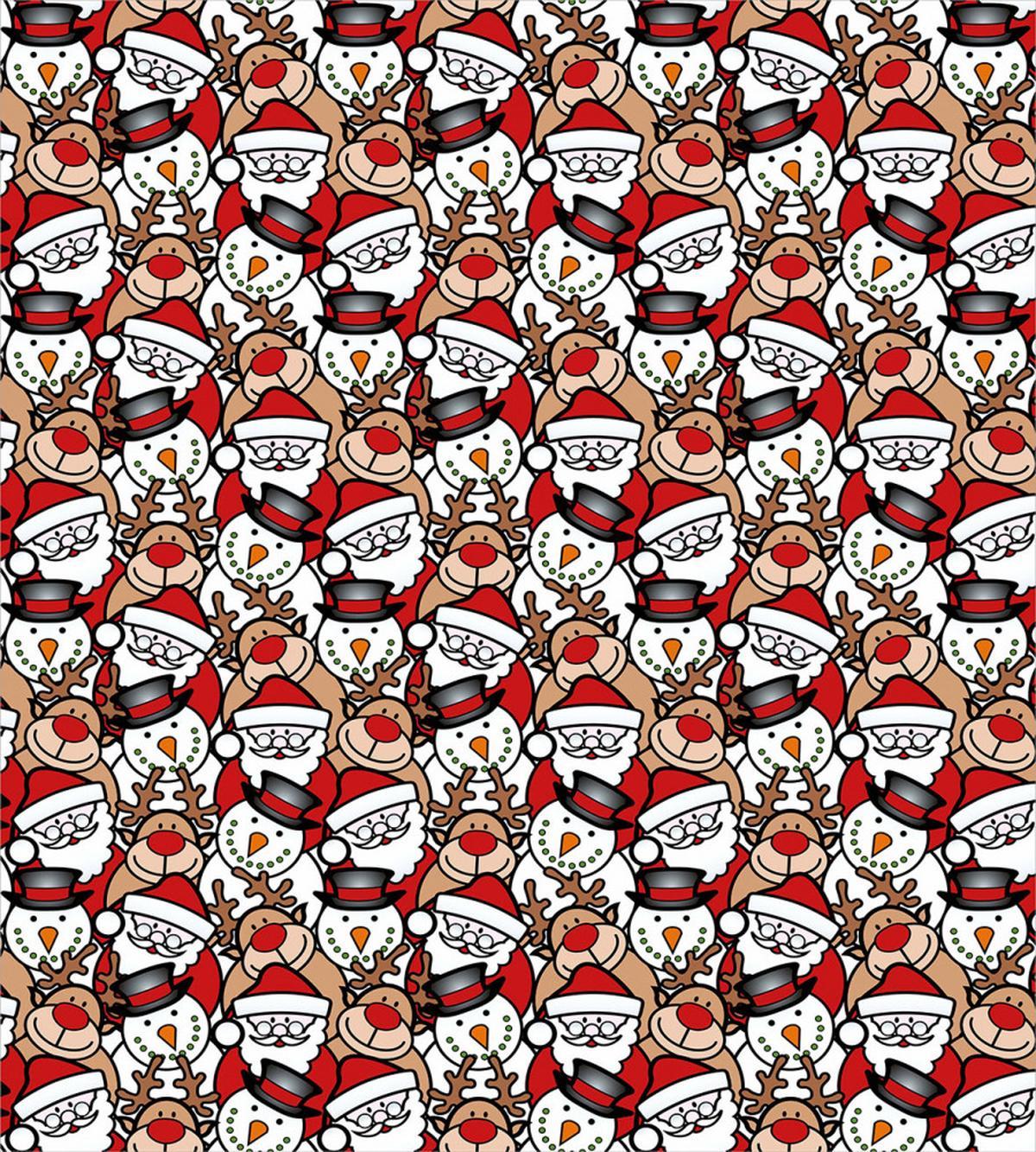 Snowman Reindeer Kids — Pattern