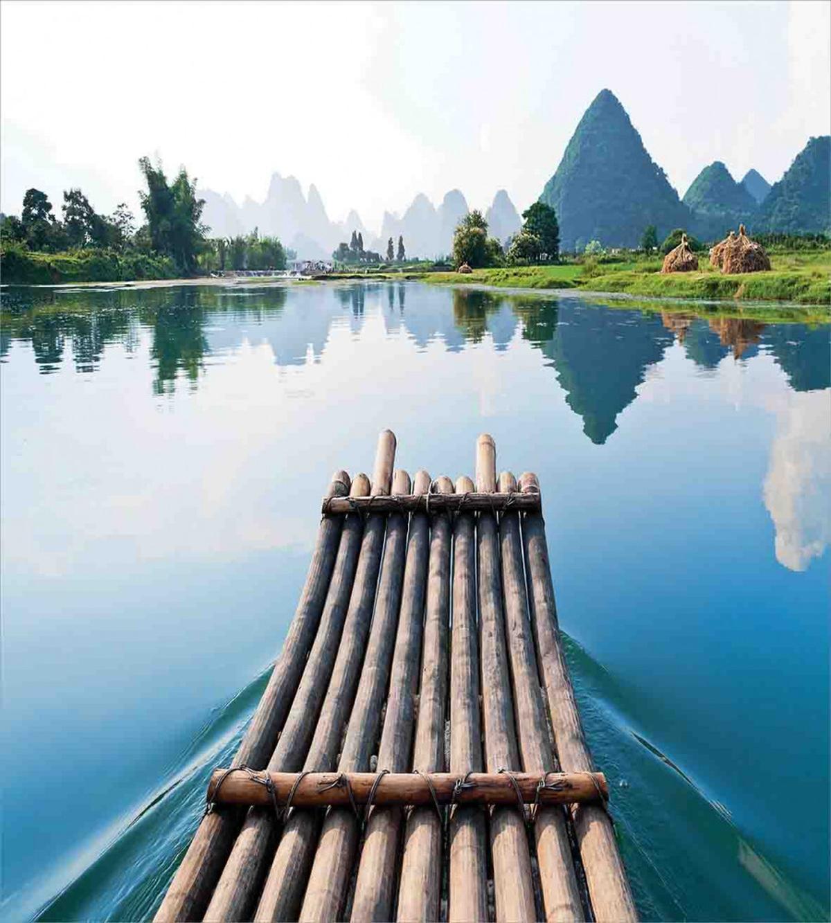 Landscape Bamboos River — Pattern