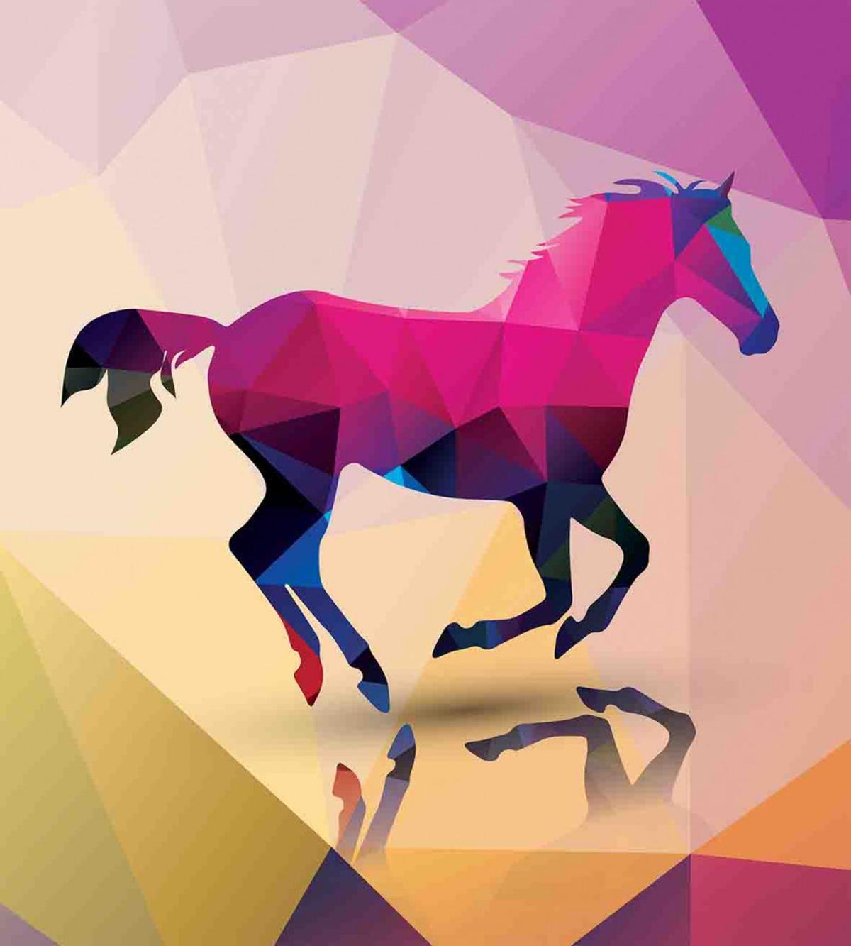 Geometric Horse Animal — Pattern