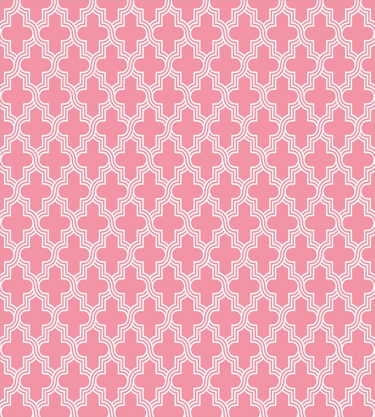 Ornate Curve on Pink — Pattern