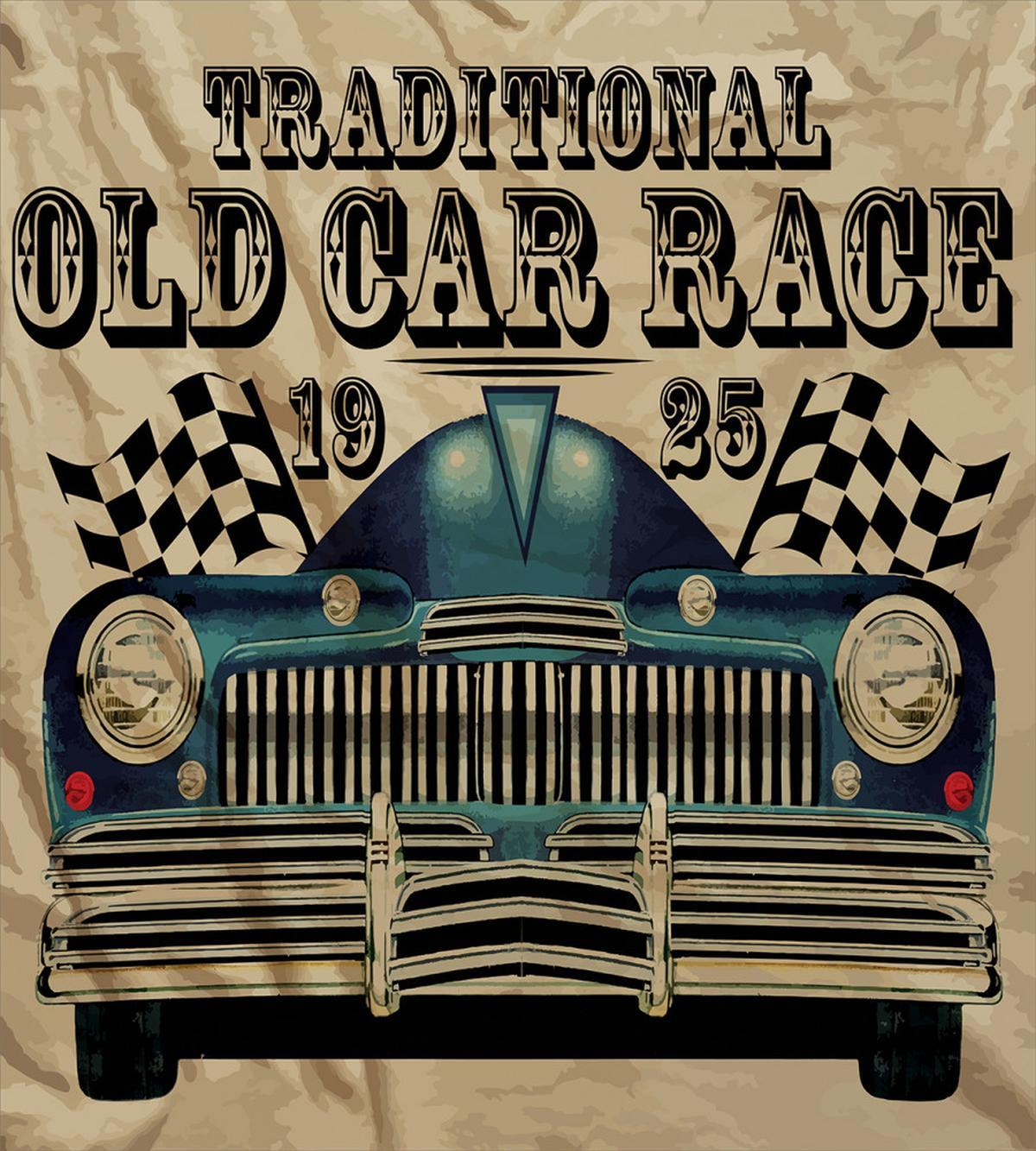 Traditional Old Race Car — Pattern