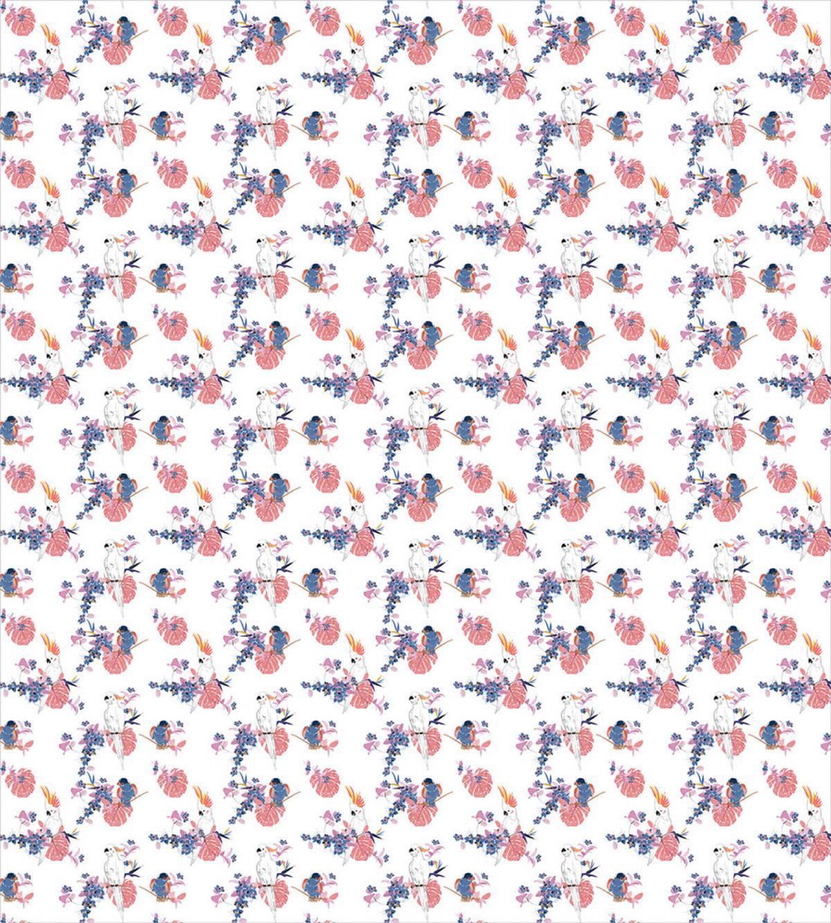 Monstera Leaves and Animals — Pattern
