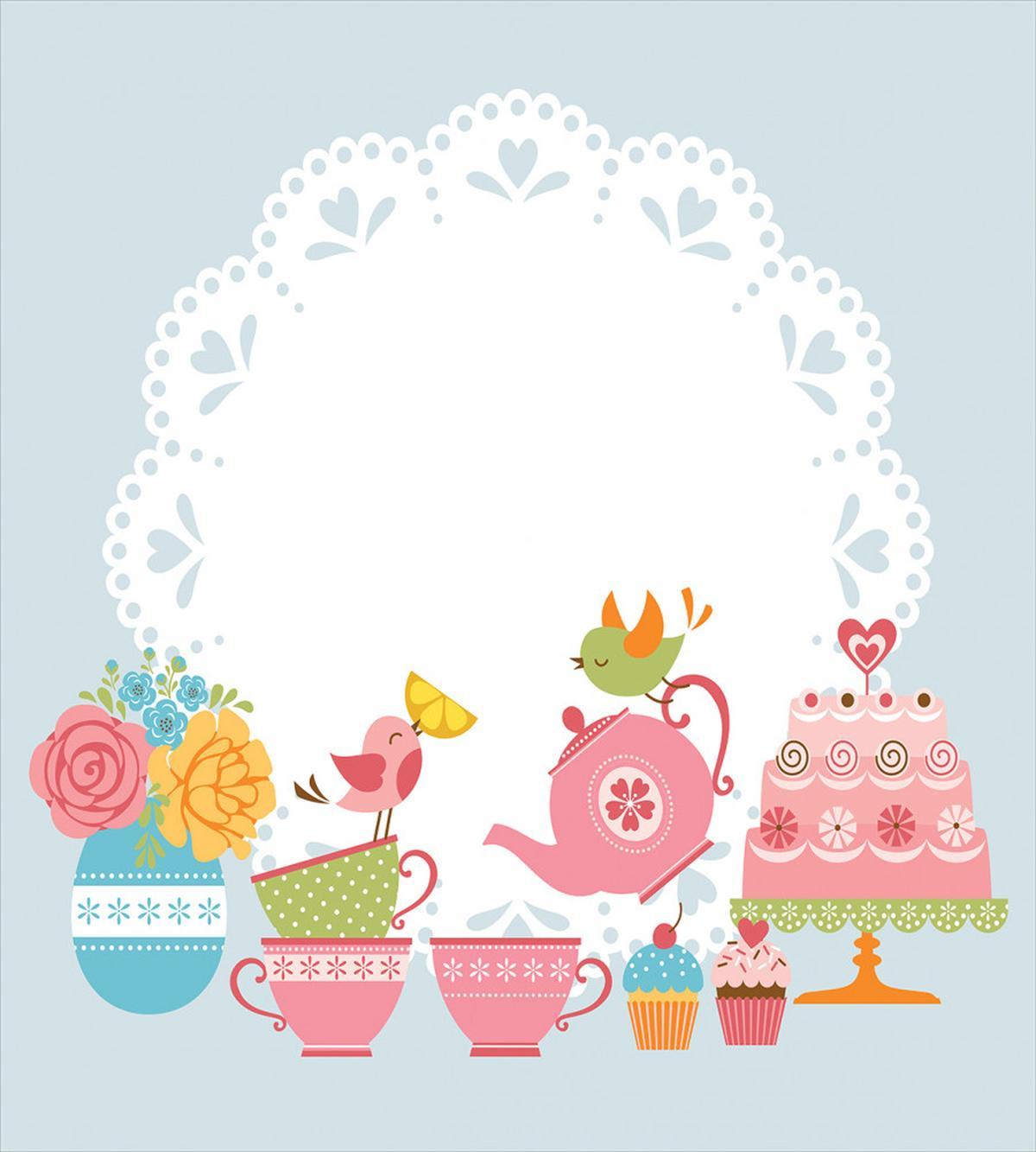 Birds Drinking Tea — Pattern