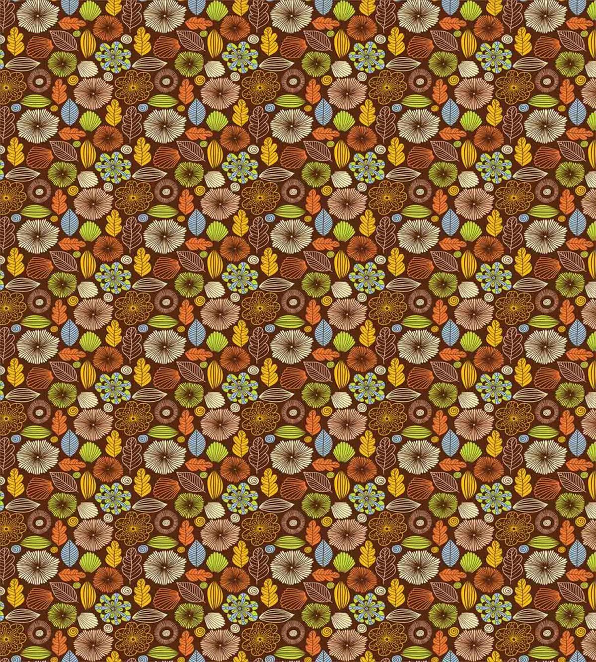 Fall Season Colors Flowers — Pattern