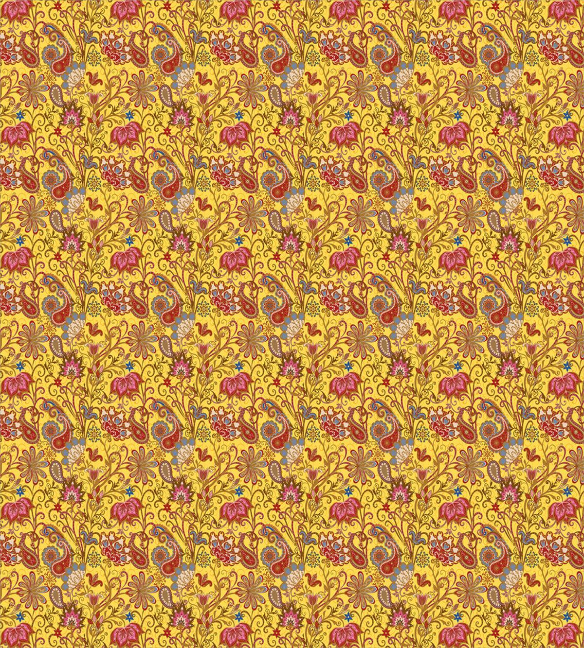 Paisleys Flowers Leaves — Pattern