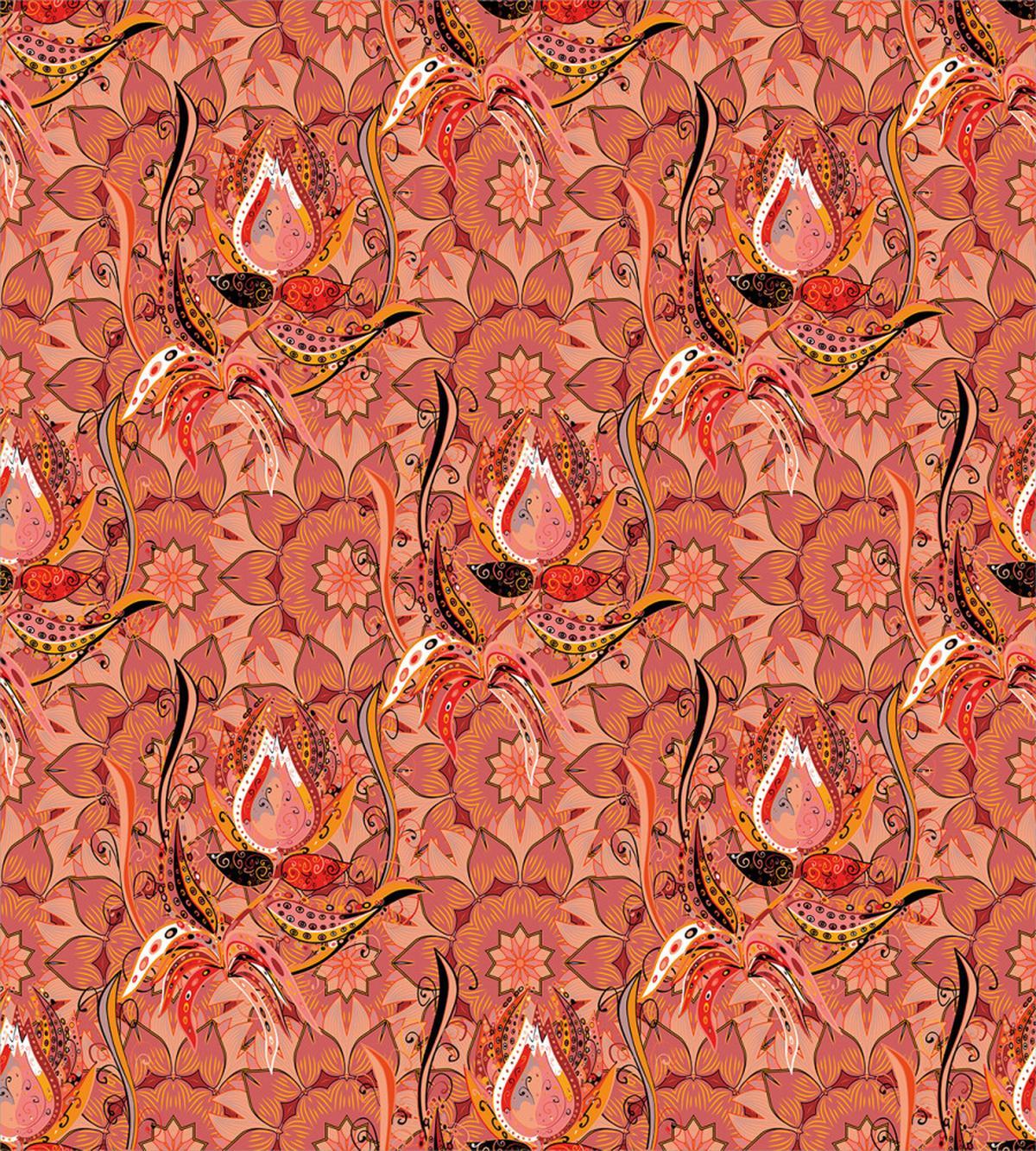 Floral Vibrant Drawing — Pattern
