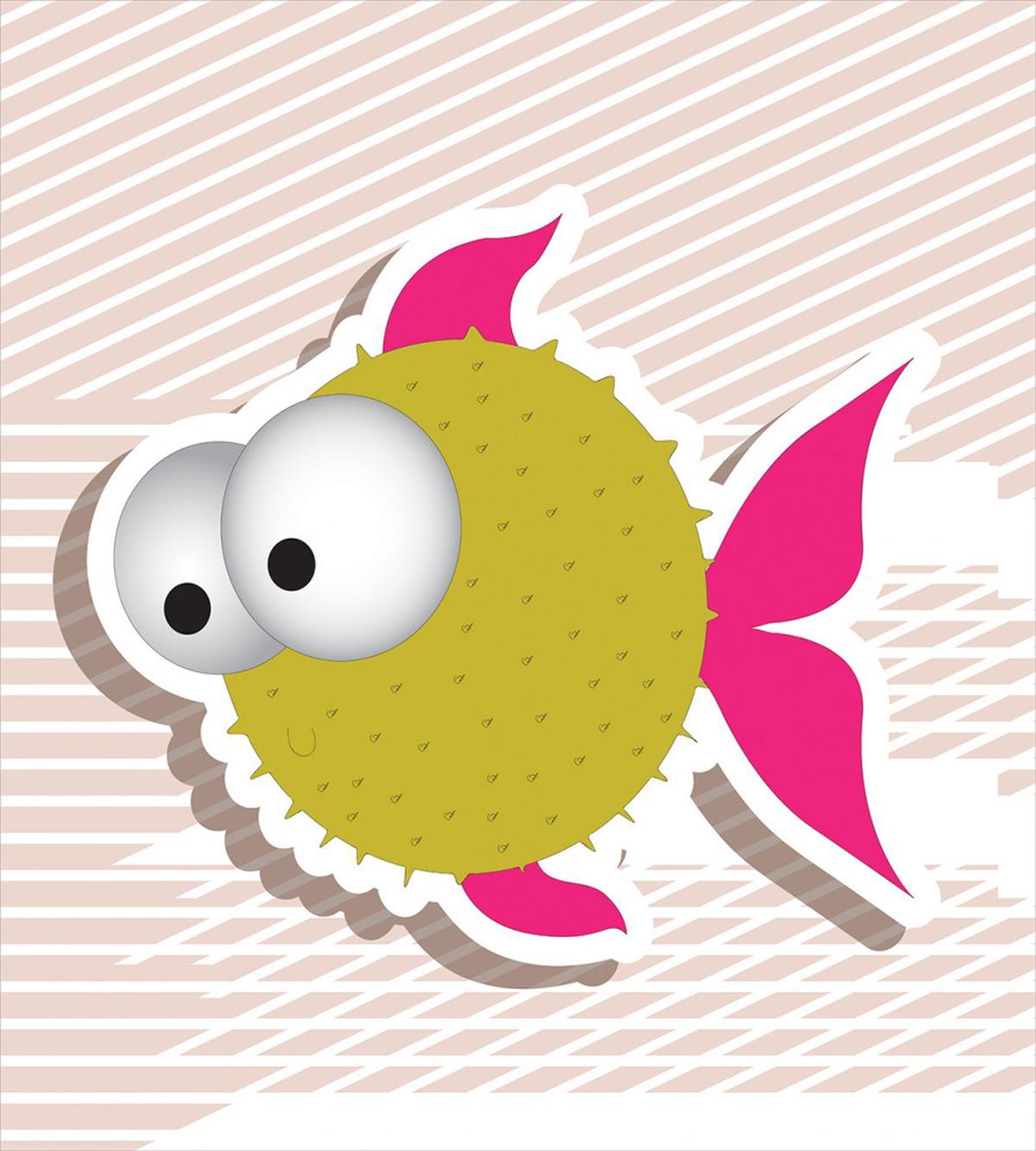 Comical Blowfish Huge Eyes — Pattern