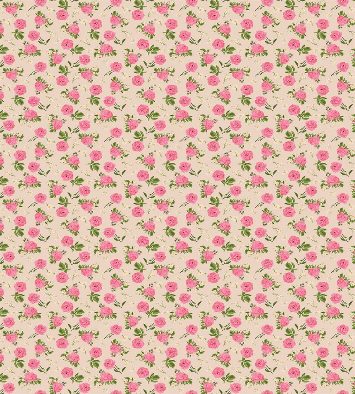 English Garden on Beige — Pattern