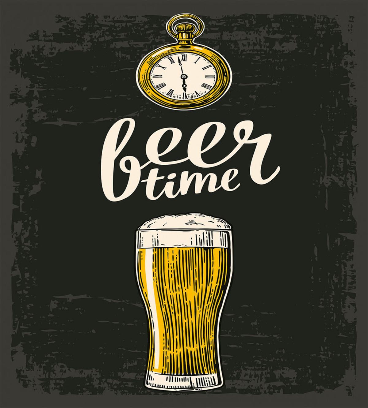 Beer Time and Old Watch — Pattern