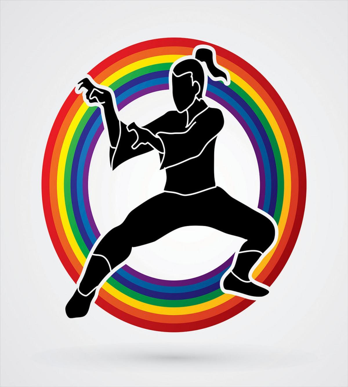 Karate on Rainbow Circle — Pattern