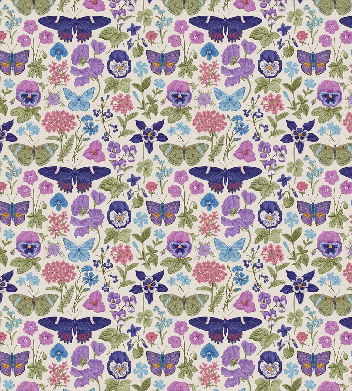 Butterfly Pansy Flower Leaf — Pattern